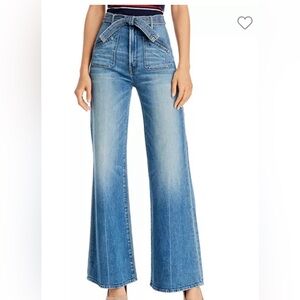 MOTHER DENIM THE TIE PATCH ROLLER - POPISM- Wide Leg Jeans 27